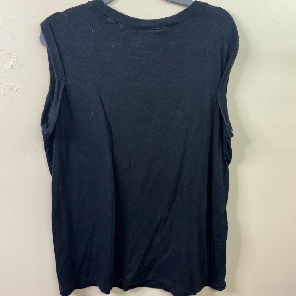 torrid Black Sleeveless Tank with Rolled Shoulders